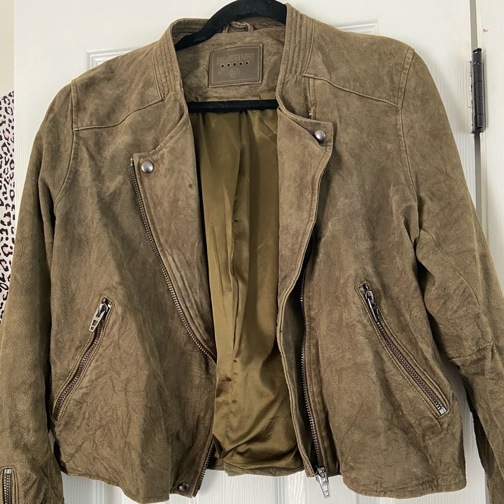 BLANK NYC suede moto jacket